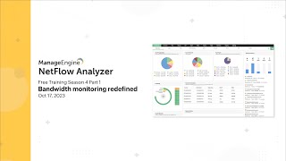 Bandwidth monitoring redefined  NetFlow Analyzer Free Training Season 4 Part 1 GMT 2023 [upl. by Adabelle]