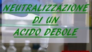 Neutralizzazione di un acido debole con una base forte [upl. by Ahsemaj]