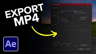 How to Export After Effects to MP4 [upl. by Onifur]