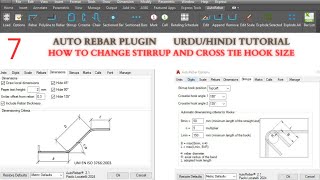 How to change length and bending angle of stirrup and cross tie in autorebar [upl. by Maiga407]