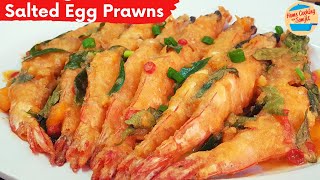 Salted Egg Prawns Recipe [upl. by Kerns]