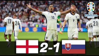 INGLATERRA SUFRE PERO LE GANA a ESLOVAQUIA  2  1   Análisis del partido  EUROCOPA 2024 [upl. by Celia843]