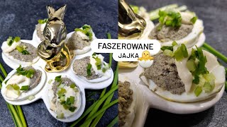 FASZEROWANE JAJKA Z PIECZARKAMI JAJKA NA WIELKANOC WIELKANOC EASTER EGG [upl. by Sinnek]