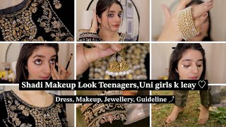 Wedding GUEST look  Pakistani brands  AFFORDABLE Makeup Routine 🪷🪞🦢 [upl. by Atteloj]