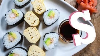 Tempura Prawn Sushi Recipe  SORTED [upl. by Anelem]