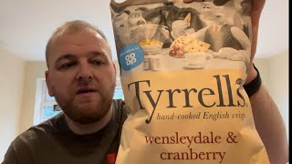 Tyrell’s Wensleydale amp Cranberry Flavour Crisps  Review [upl. by Cire554]