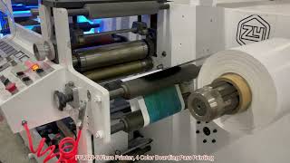 FPL3206 Flexo Printing Machine For 4 Color Boarding Pass Printing Test [upl. by Conlon]