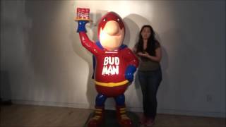 The Budman Budweiser Beer Fiberglass Figure [upl. by Neibart]