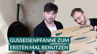 Gusseisenpfanne zum ersten Mal benutzen So gelingt der schnelle Einstieg HowTo Guide 2023  STUR [upl. by Zonnya249]