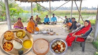 লাউপাতা বাটা ডালচিংড়িমাছ ভাপাপটল চিংড়ি সরষে ইলিশ দই মিষ্টি আজকের রান্না করে খাওয়া দাওয়া [upl. by Trude953]