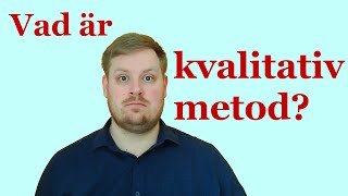 Introduktion till kvalitativ metod [upl. by Llener684]