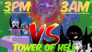 3PM VS 3AM Challange in Tower of Hell ROBLOX Tower of Hell [upl. by Katharyn395]