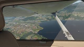 XPlane 11 Cessna C172 Skyhawk VFR approach and landing at Lugano Airport LSZA [upl. by Daisy891]