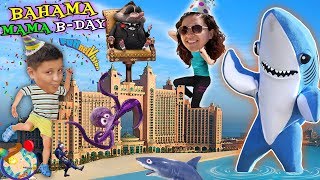 MAMAS BAHAMAS DANCING SHARK B Day Celebration FUNnel Vision 2018 Atlantis Hotel Vlog 2 [upl. by Koorb]