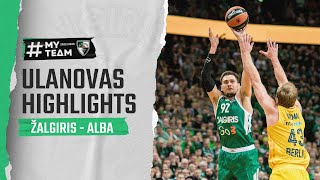 Edgaras Ulanovas highlights  Zalgiris  ALBA  20221104 [upl. by Julio795]