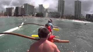 Outrigger Canoe Ride Waikiki with Big Wave Dave Surf Co [upl. by Shirline330]