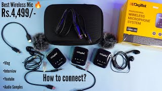 Digitek DWM 101 Wireless Microphone System  How To Connect  Noise Cancellation  Etc [upl. by Searby]