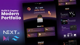 Step by Step Nextjs and Framer Motion Animated Modern Complete Portfolio Website [upl. by Arihat]