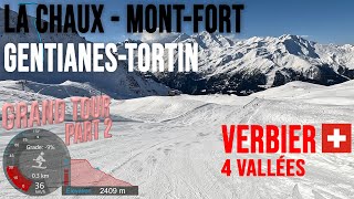 4K Verbier Grand Tour Part 2 La Chaux  MontFort  Gentianes 4Vallées Switzerland GoPro HERO11 [upl. by Olram714]