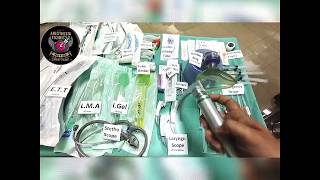 Endotracheal Intubation Trolley  Difficult Intubation  Airway Equipment  Checklist [upl. by Ikram]