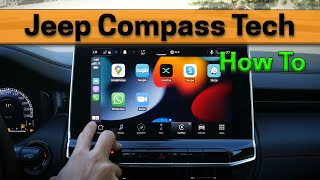 Connecting an iPhone and Android in uConnect 5  Jeep Compass Tech [upl. by Cheney]