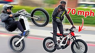 Insane 70mph SURRON at LONDON Electric Bike Rideout  POV 4K [upl. by Hofstetter213]