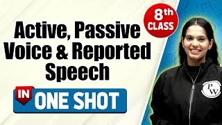 Active Passive Voice and Reported Speech in One Shot  CBSE Class 8th  Pariksha Abhyas [upl. by Morra20]