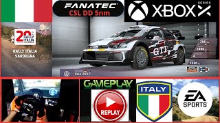 WRC Codemasters Xbox series X Rally Cerdeña Italia con el Polo 2017 WORLD Rally Car Volante CSL DD [upl. by Aneleve]