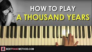 Christina Perri  A Thousand Years Piano Tutorial Lesson [upl. by Nhtanhoj]