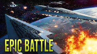 NEW REPUBLIC FLEET vs SITH EMPIRE  STAR WARS Empire at War Yoden Mod [upl. by Meagan]