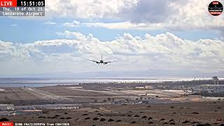 Hard Landing at Arrecife Lanzarote Canary islands Ryanair Boeing 737 MAX 8200 from Cologne [upl. by Solotsopa201]