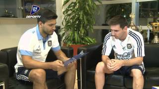 KUN AGUERO ENTREVISTA A MESSI DEPORTVMUNDO LEO [upl. by Rimhsak460]