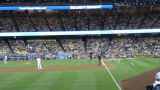 Miami Marlins Christian Yelich hits a solo home run at Dodger Stadium on May 12 2014 [upl. by Ailaham]