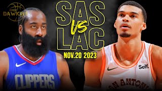 San Antonio Spurs vs Los Angeles Clippers Full Game Highlights  Nov 20 2023  FreeDawkins [upl. by Naima405]