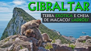 CONHEÇA GIBRALTAR TERRITÓRIO BRITÂNICO AO LADO DA ESPANHA CHEIO DE MACACOS E COM AEROPORTO INSANO [upl. by Jacquie]