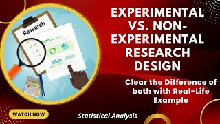 Experimental Vs NonExperimental Research Design  Types of Research Design  in Urdu [upl. by Good]