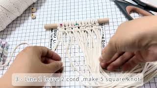 Easy macrame wall hanging decoration for macrame beginners [upl. by Middlesworth336]