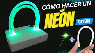 Cómo Hacer NEÓN Casero con Barras de SILICONA y LED  Iluminación DIY ⚡ [upl. by Ennairak]