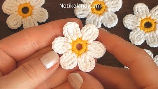 How to Crochet a Simple Flower EASY Crochet Flower Tutorial for beginners [upl. by Oilejor941]