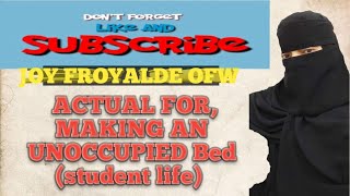 ACTUAL FOR MAKING AN UNOCCUPIED BED Student life [upl. by Allene]