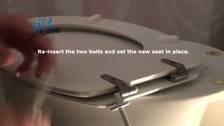 How to Replace a Toilet Seat  How to Remove and Install a Toilet Seat  Toilet Seat and Cover [upl. by Aissac]