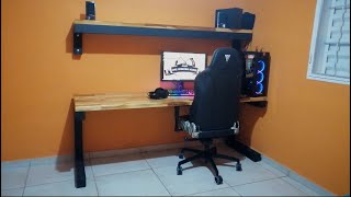 Escritorio y estante de PC en madera y metal [upl. by Paschasia82]