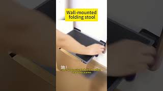 Wall mounted folding stool wallmounted foldingstool spacesaving practicalhome innovativedesign [upl. by Hampton]