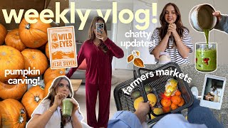 spend a week with me 🍂 chatty catchups pumpkin carving friends farmers markets [upl. by Trubow]