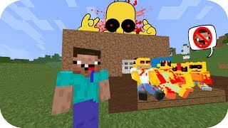 NOOB VS CREEPYPASTA CASA LOS SIMPSON MINECRAFT TROLL  ROLEPLAY [upl. by Atiuqahs]