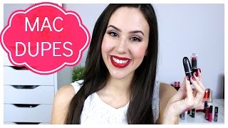 Mac Lipstick Drugstore Dupes  Lip Swatches [upl. by Ardiekal]