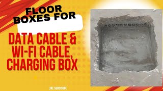 Floor boxes for data cable switches amp Wifi cable connections how to install floor box in concrete [upl. by Ailbert]