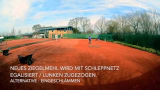 Die Tennisplatz Frühjahrsinstandsetzung in 6 ½ Minuten [upl. by Airdua]