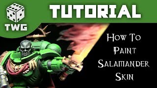 How To Paint Salamander Space Marine Skin Warhammer 40k Tutorial [upl. by Earvin]