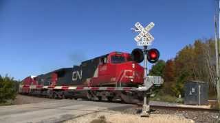 CN Freight Train Slinger Road [upl. by Nonahs588]